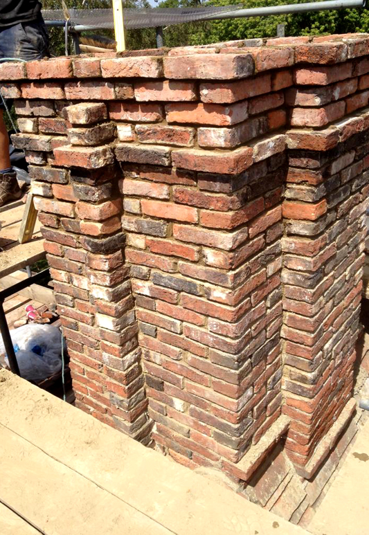 Rebuilt and repointed chimney